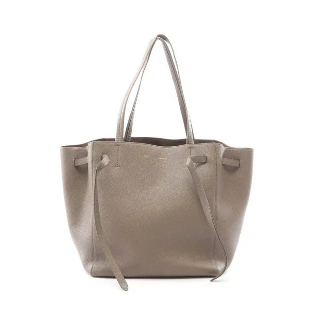 Celine Cabas Phantom Tote Bag Leather Beige Tan